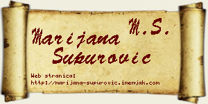 Marijana Supurović vizit kartica